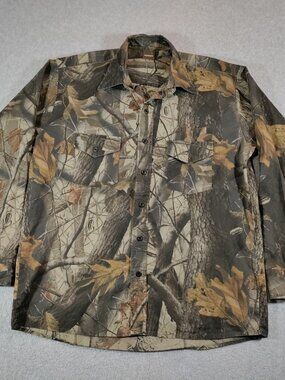 Ranger RealTree Shirt Mens Large Hardwood Camo Long Sleeve Button Up Hunting